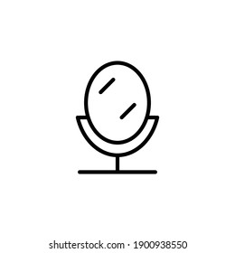 vector de estilo de línea de icono de espejo para su diseño web