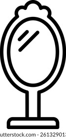 Mirror Icon Line Vector Illustration