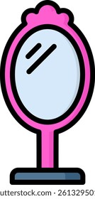 Mirror Icon Lineal Color Vector Illustration