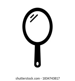 Mirror icon, logo isolated on white background