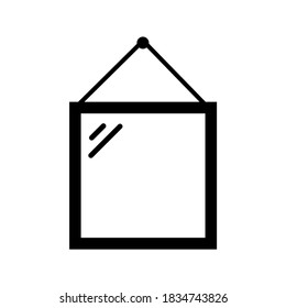 Mirror icon, logo isolated on white background