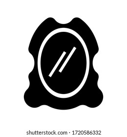 Icono de espejo o logotipo símbolo de signo aislado Ilustración vectorial - iconos vectoriales de estilo negro de alta calidad
