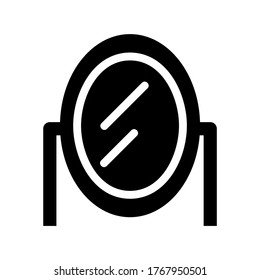 icono de espejo o logotipo símbolo de signo aislado ilustración vectorial de alta calidad estilo negro iconos vectoriales
