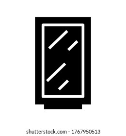icono de espejo o logotipo símbolo de signo aislado ilustración vectorial de alta calidad estilo negro iconos vectoriales
