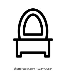 Spiegelsymbol oder Logo einzeln auf Zeichen, Vektorgrafik - hochwertige Vektorsymbole in schwarzem Stil
