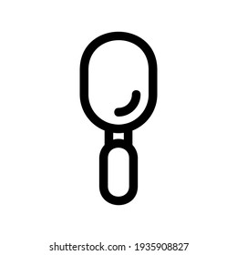 Spiegelsymbol oder Logo einzeln auf Zeichen, Vektorgrafik - hochwertige Vektorsymbole in schwarzem Stil
