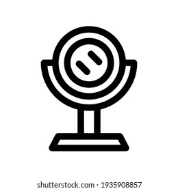 Spiegelsymbol oder Logo einzeln auf Zeichen, Vektorgrafik - hochwertige Vektorsymbole in schwarzem Stil
