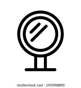 Spiegelsymbol oder Logo einzeln auf Zeichen, Vektorgrafik - hochwertige Vektorsymbole in schwarzem Stil
