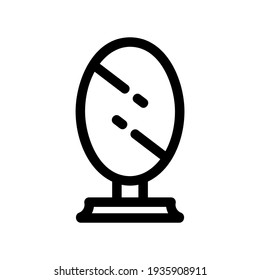 Spiegelsymbol oder Logo einzeln auf Zeichen, Vektorgrafik - hochwertige Vektorsymbole in schwarzem Stil
