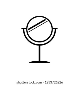 Mirror icon, logo on white background