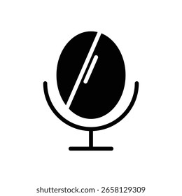Espejo icono logo signo conjunto Vector contorno