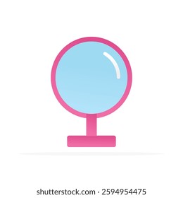 mirror icon makeup mirror sign, colored flat vector. modern and minimalist design