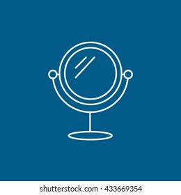 Mirror Icon On Blue Background