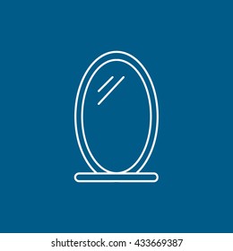 Mirror Icon On Blue Background