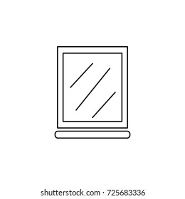 mirror icon on white background