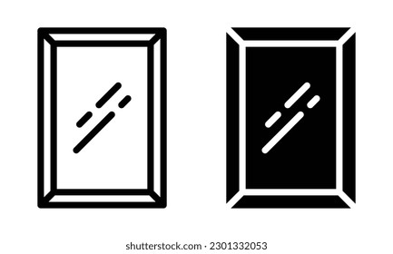 Mirror icon with outline and glyph style.