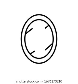 Mirror icon with Outline style vector for your web design, logo, UI. illustration