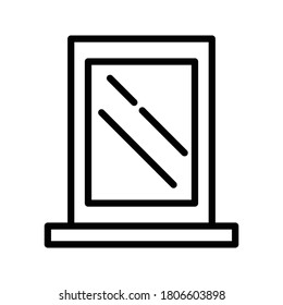 Mirror Icon. Outline Icon Mirror, suitable for apps, web design, etc