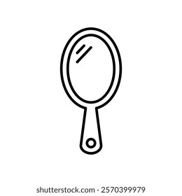 Mirror icon Outline thin set