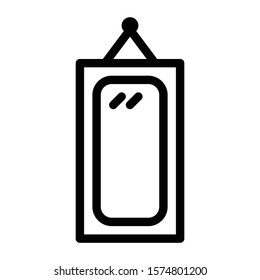 mirror icon outline vector design