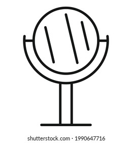 Mirror icon. Outline Mirror vector icon for web design isolated on white background
