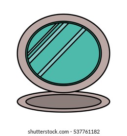mirror icon over white background. colorful design. vector illustration