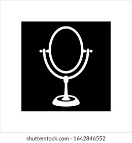 Mirror Icon, Portable Mirror Design, Vector Art Illustration