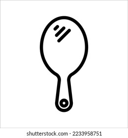 Mirror icon, Reflective glass surface illustration symbol, on white background eps 10.