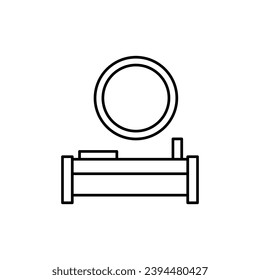 Mirror icon, room decorated furniture editable stroke eps 10