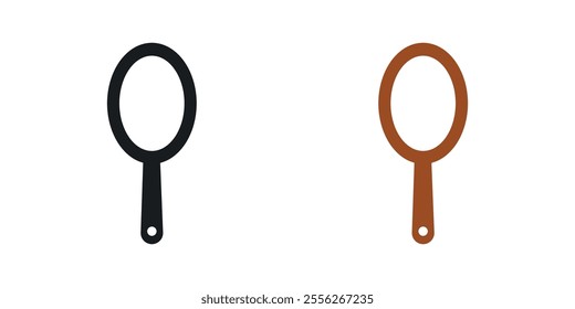 Mirror icon set in black and colored versions.