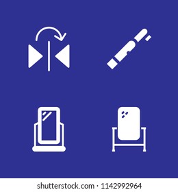 mirror icon set. tooth brush and mirror vector icon for graphic design and web