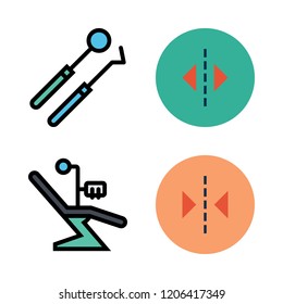 mirror icon set. vector set about reflection, dentist and dentist tools icons set.