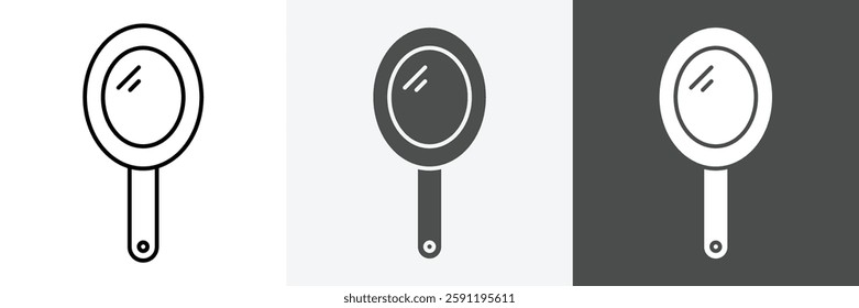 Mirror Icon set vector art