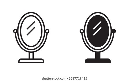 Conjunto de iconos de espejo, Ilustración vectorial .	