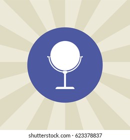 mirror icon. sign design. background