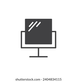 mirror icon. sign for mobile concept and web design. outline vector icon. symbol, logo illustration. vector graphics.