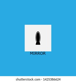 mirror icon sign signifier vector