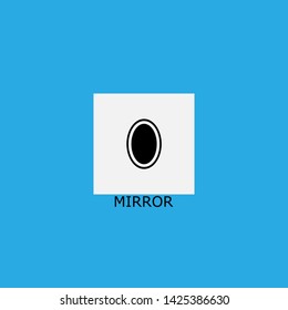 mirror icon sign signifier vector