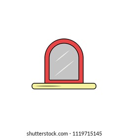 Mirror icon. Simple element illustration. Mirror symbol design from Barbershop collection set. Can be used for web and mobile on white background
