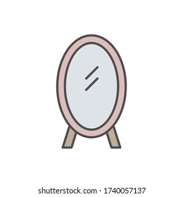 Mirror icon. Simple outline colored vector of beauty icons for ui and ux, website or mobile application