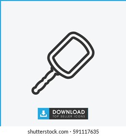 mirror icon. Simple outline mirror vector icon. On white background.