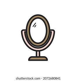 Icono Espejo Ilustración Vector Simple