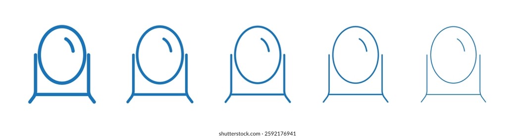 Mirror icon Symbol collection thin outline set