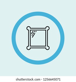 mirror icon symbol. Premium quality isolated mirror vector icon in trendy style. mirror element.