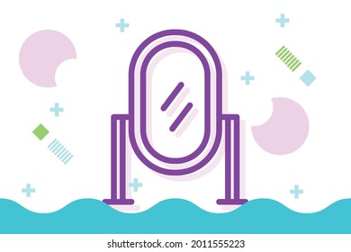 Mirror icon symbol sign from modern fashion collection for mobile concept and web apps design. Beauty and clothes related vector line icons. 