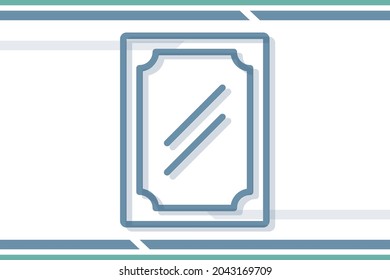 Mirror icon symbol sign from modern appliances collection for mobile concept and web apps design. Household and electronic related vector line icons