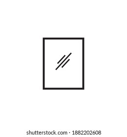 mirror icon symbol sign vector