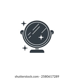 Mirror icon symbol vector illustration isolated on white background