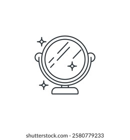 Mirror icon symbol vector illustration isolated on white background
