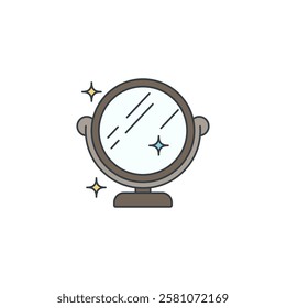 Mirror icon symbol vector illustration isolated on white background